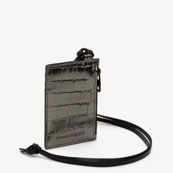 Alexander McQueen Metallic Quilted cardholder - Picture 1 of 10